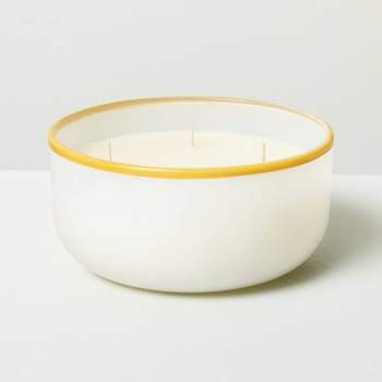 4-Wick Milk Glass Golden Hour Jar Candle 20.8oz Yellow - Hearth & Hand™ with Magnolia