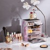 Sorbus 2 Piece Acrylic Makeup and Jewelry Storage Organizer Case (6 Drawers and Lipstick Tray) - 2 of 4
