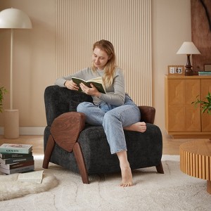 30.7"W Modern Chenille Upholstered Accent Chair, Comfortable Armchair and Stylish Design - ModernLuxe - 1 of 4