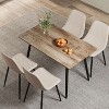 TiramisuBest Dining Table Set, Barstool Dining Table with Rustic Brown for Dining and Kitchen - 2 of 4