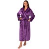 PAVILIA Fleece Robe For Women, Plush Warm Bathrobe, Fluffy Soft Spa Long Lightweight Fuzzy Cozy, Satin Trim - 2 of 4