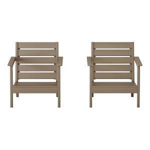 WestinTrends Avalon Outdoor Patio HDPE Deep Seating Armchair (Set of 2) - 1 of 4