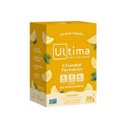 Ultima Replenisher Electrolyte Vegan Drink Mix Lemonade Pack - 2.5oz/20ct
