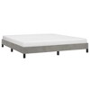 vidaXL Luxurious California King Bed Frame in Light Gray Velvet with Strong Plywood Slats and Supportive Legs - 2 of 4