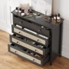 Okak Farmhouse Sideboard Cabinet, Buffet Cabinet with 4 Drawers, Storage Cabinet for Living Room, Dining Room, Kitchen, Black - 4 of 4