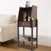 YIYIBYUS Display Bookshelf with Drawer, Tall Book Case, Freestanding Display Storage Shelf - 2 of 4