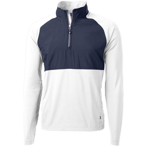 Cutter & Buck Adapt Eco Knit Hybrid Recycled Mens Quarter Zip - White/navy  Blue - L : Target