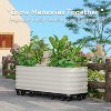 1PCS Mobile Self-Watering Planter - Galvanized Steel Rolling Garden Bed with Wheels for Herbs/Veggies Indoor & Outdoor - 4 of 4