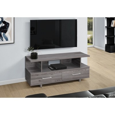 48" Contemporary Laminate TV Stand TV Console with Spacious Storage Drawers and Open Shelves for Living Room