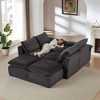 101'' Corduroy Cloud Modular U-Shaped Sectional Sofas with High-Density Sponge Seat and Freely Combinable Design - 3 of 4