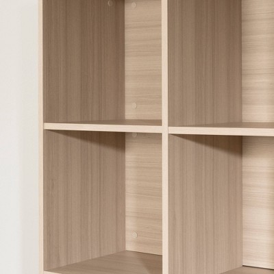 Soft Elm 65" Laminated Particle Board Bookcase with Doors