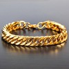 Men's West Coast Jewelry Goldtone Stainless Steel 8-Inch Curb Link Chain Bracelet - image 3 of 4