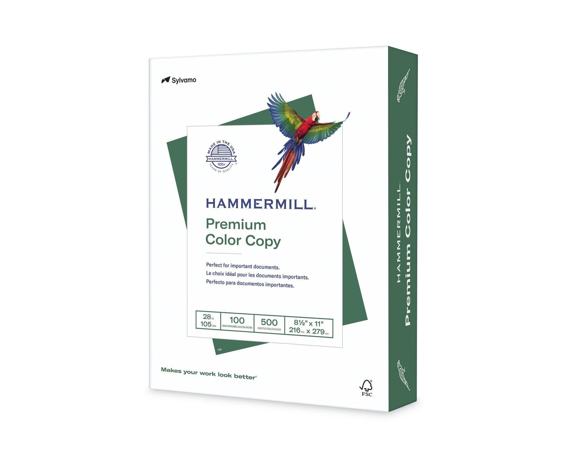 Hammermill Color Copy Print Paper Photo White (HAM102467): 28 lbs, Letter Size, Brightness 100