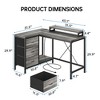 43" L Shaped Gaming Desk, Computer Desk with Power Outlets & Led Lights, Corner Desk with Monitor Stand - 4 of 4