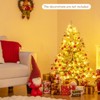 Tangkula 2 Pack 4 FT Pre-lit Artificial Entrance Christmas Tree Faux Snow Flocked Xmas Tree - 2 of 4