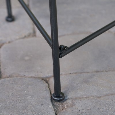 Petra Black Iron Rectangle Patio Coffee Table with Weather-Resistant Finish