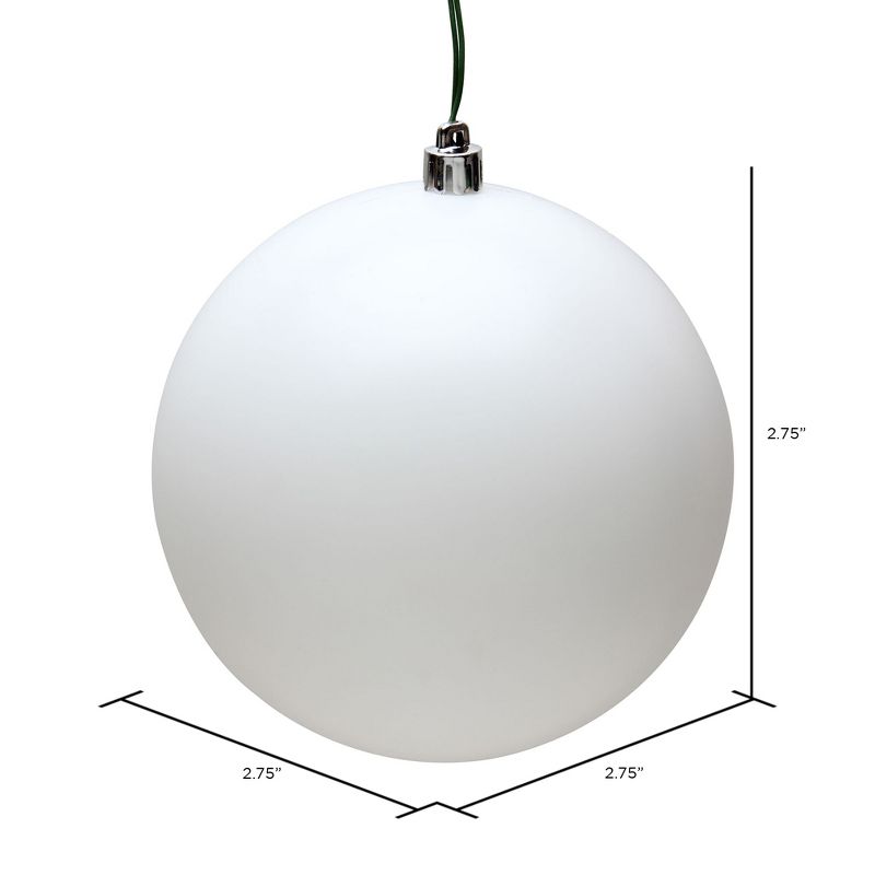 Vickerman White Ball Ornament, 2 of 7