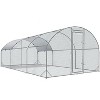 Jojoka Large Metal Chicken Coop, Dome Chicken Coop with Upgraded Tri-Support Frame, Waterproof Anti-UV Chicken Run, Outdoor Coop for Ducks & Rabbits - 3 of 4