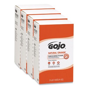 GOJO NATURAL ORANGE Pumice Hand Cleaner Refill, Citrus Scent, 2,000mL, 4/Carton - 1 of 4