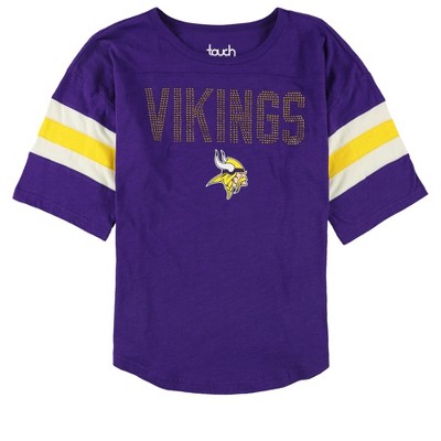 Touch by G-III Womens Vikings Rhinestone Embellished T-Shirt