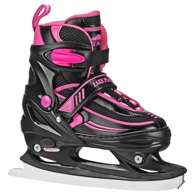 Lake Placid SUMMIT Adjustable Ice Skate - Black/Pink