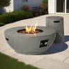 36" Propane Gas Fire Pit Table 2-Pieces, 50000 BTU Round Steel Fire Pit with Tank Holder for Outside Patio Deck Garden Backyard-- Frevyn - 2 of 4