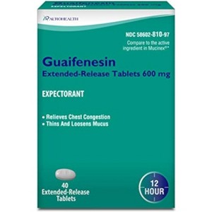 Auro Health Guaifenesin 600mg, Extended Release Tabs 40 Ct - 1 of 4