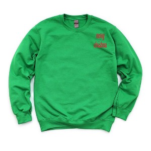 Simply Sage Market Women's Graphic Sweatshirt Embroidered Merry Christmas Bold Cursive - 1 of 4