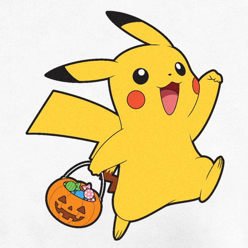 Men's Pokemon Halloween Trick-or-Treating Pikachu Pull Over Hoodie, 2 of 5