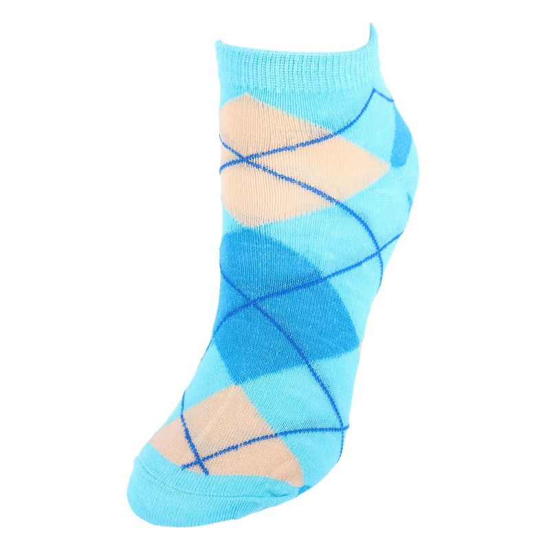 CTM Women's Argyle Low Cut Socks (6 Pair Pack), 3 of 7