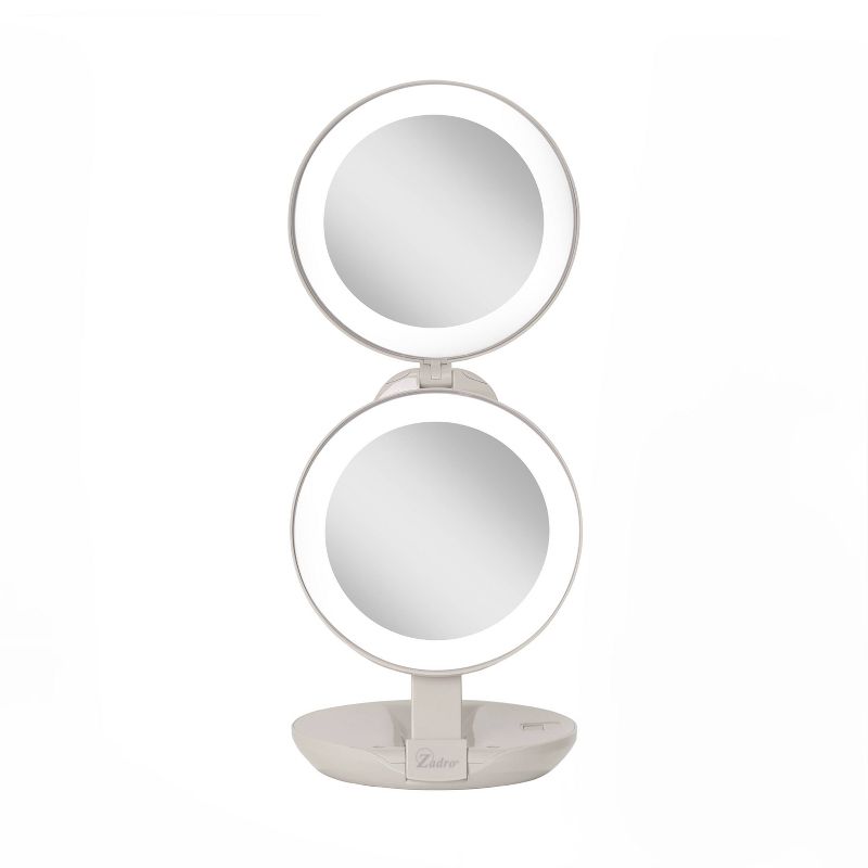 4.75&#34; Round Dual LED Lighted Travel Makeup Mirror - Zadro, 1 of 9