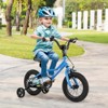 Costway 12"/14"/16"/18" Kids Training Bike with Removable Training Wheels Pneumatic Tires Navy/Black - 4 of 4