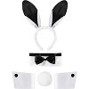 Joyfy Bunny Accessories Set with Bunny Ears Headband,Bow Tie,Bunny Tail and Arm Cuffs for Halloween Cosplay - 4 of 4