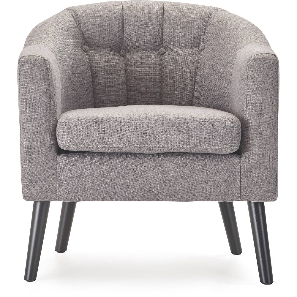 Photos - Chair Ivey Tufted Accent  Gray - Adore Decor