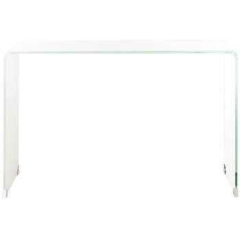 Crysta Ombre Glass Console Table - Clear/White - Safavieh