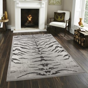 GDFStudio Renwick 3D Cowhide Pattern Polyester Area Rug - 1 of 4
