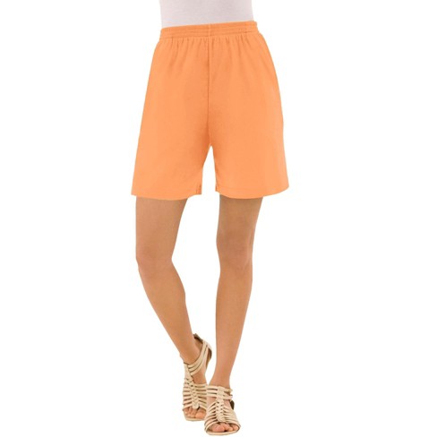 Roaman's Women's Plus Size Soft Knit Capri Pant - S, Orange : Target