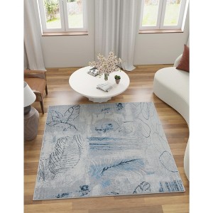 Unique Loom Kamala Washable Collection Area Rug - Foliage - 1 of 4