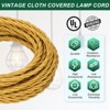 Unique Bargains Vintage 2-Conductor 18 AWG Twisted Cloth Covered Wire - 3 of 4