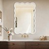 Whisen 24"x36" Wavy Rectangle Decorative Mirror, Solid Wood Frame, Entryway - 2 of 4