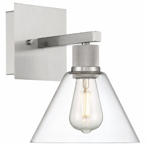 Access Lighting Port Nine 1 - Light Wall Light in  Brushed Steel - 1 of 4