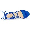 Allegra K Women's Back to College Lace Up Block High Heels Sandals - 4 of 4