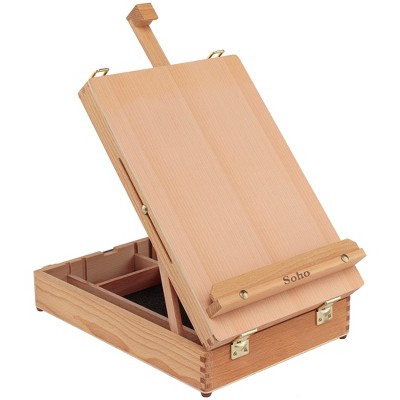 3 Layers Wooden Artist Table Top Drawing Easel Stand Folding Sketch Box  Painting