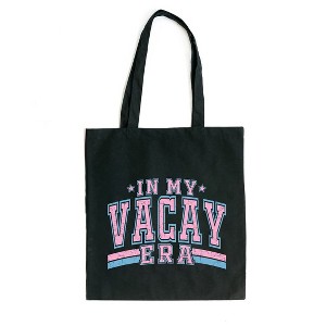 City Creek Prints In My Vacay Era Canvas Tote Bag - 15x16 - Black - 1 of 2