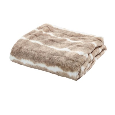 50"x60" Two-Tone Throw Blanket White/Taupe - Sure Fit