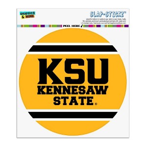 Kennesaw State KSU  Stripes Automotive Car Window Locker Circle Bumper Sticker - 1 of 4