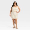 Women's Satin Tank - A New Day™ Cream - 3 of 3