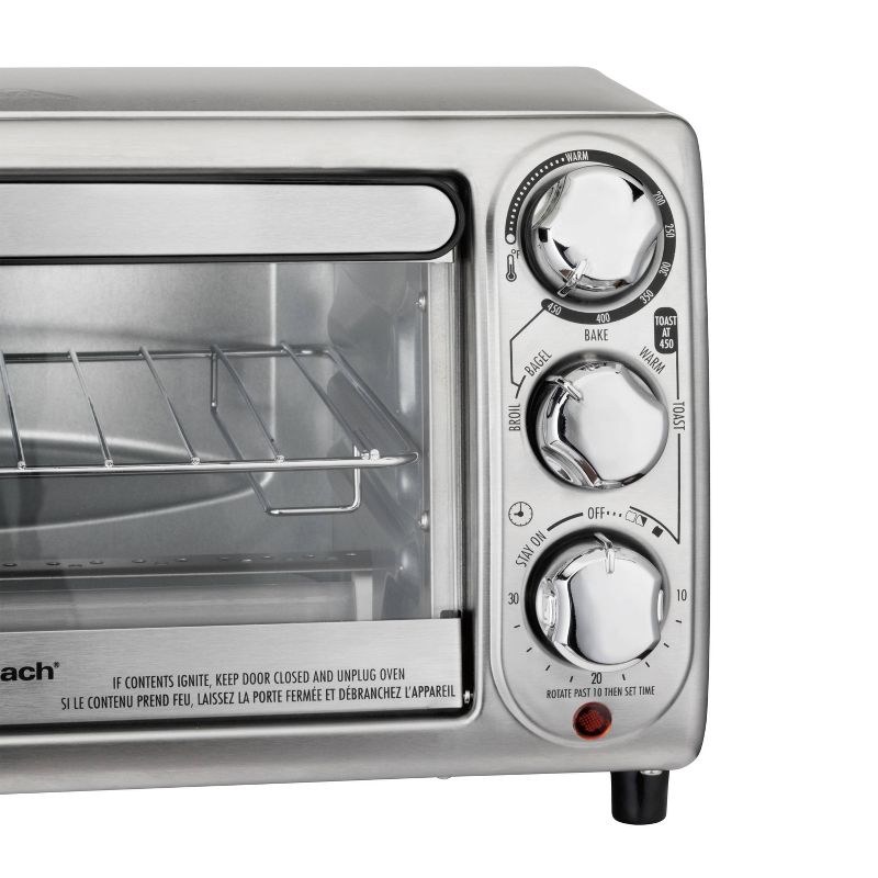 Hamilton Beach 4-Slice Toaster Oven - Silver, 3 of 6