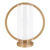 Kate and Laurel Khauli Round Metal Wall Sconce, 12" Diameter, Gold - 2 of 4