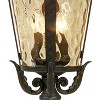 John Timberland Mediterranean Outdoor Ceiling Light Hanging Bronze Scroll 23 3/4" Champagne Hammered Glass Damp Rated for Patio - image 4 of 4